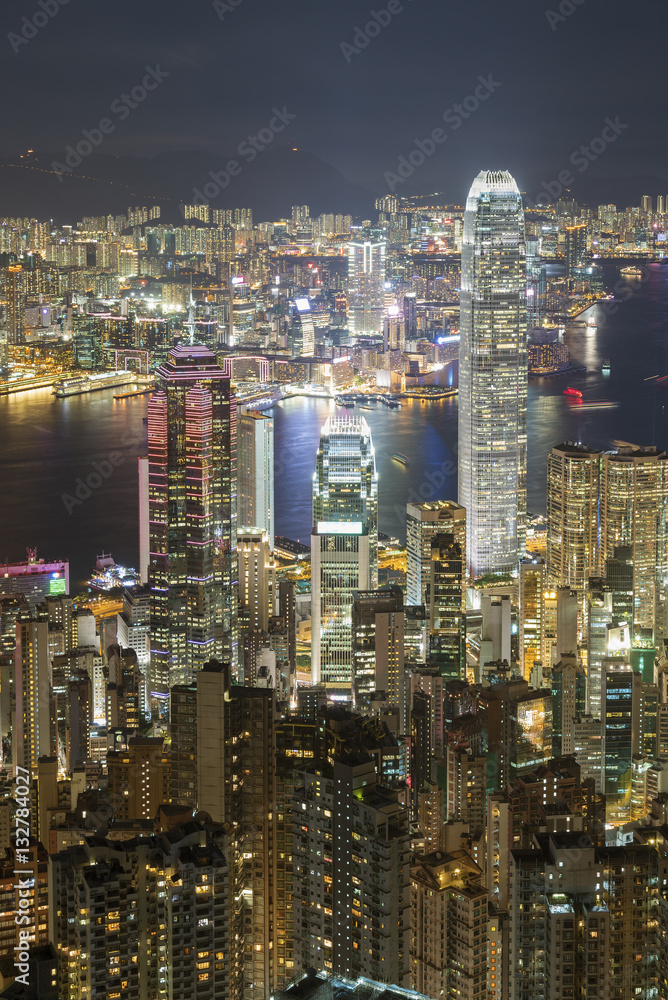 Victoria harbor of Hong Kong City
