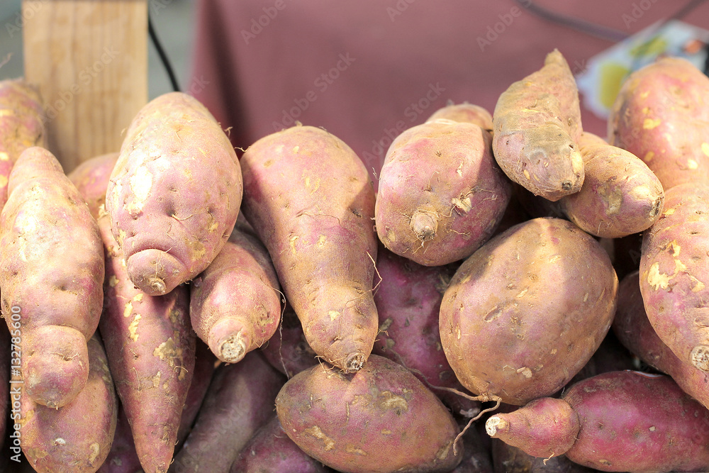 background of pile of fresh organic taro for retail sale background of pile of fresh organic taro for retail sale