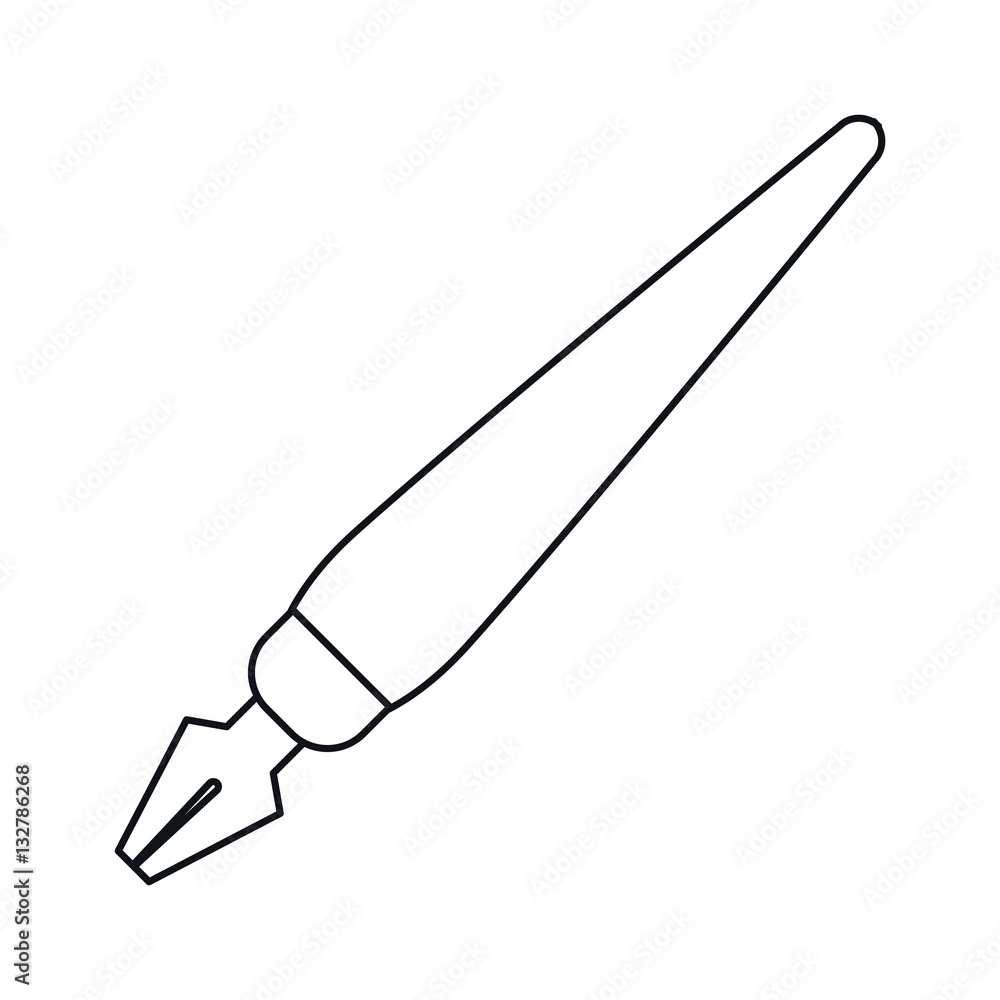 fountain pen write ink style work outline vector illustration eps 10 fountain pen write ink style work outline vector illustration eps 10