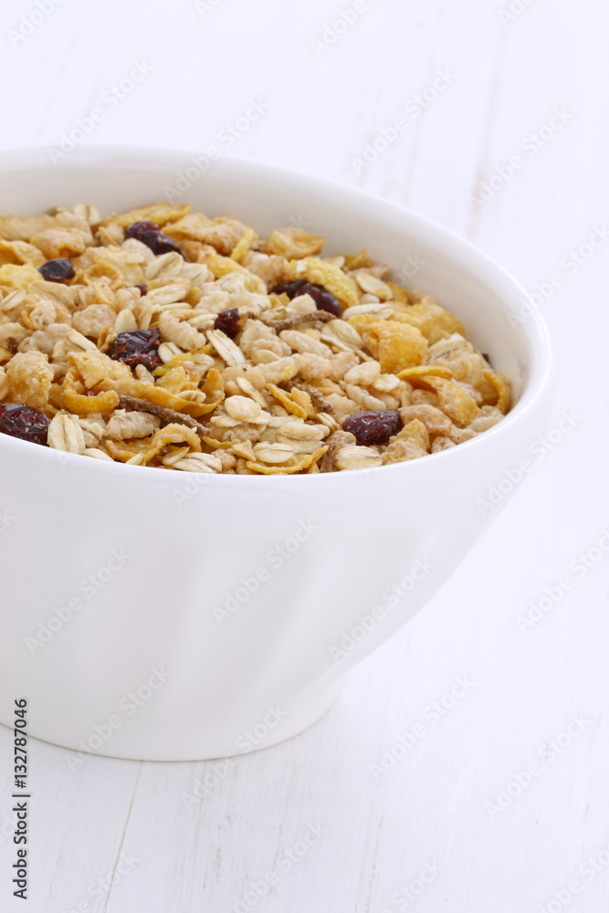 Delicious muesli breakfast Delicious muesli breakfast