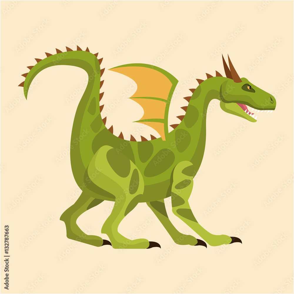 green big dragon wing tale vector illustration eps 10 green big dragon wing tale vector illustration eps 10