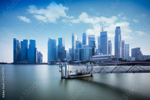 Marina bay  Singapore city skyline