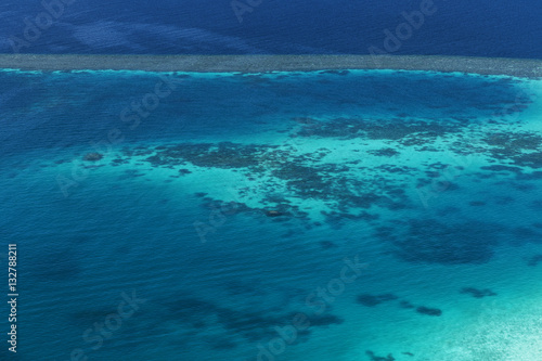 Coral Reef and detail of Atoll at Indian ocean