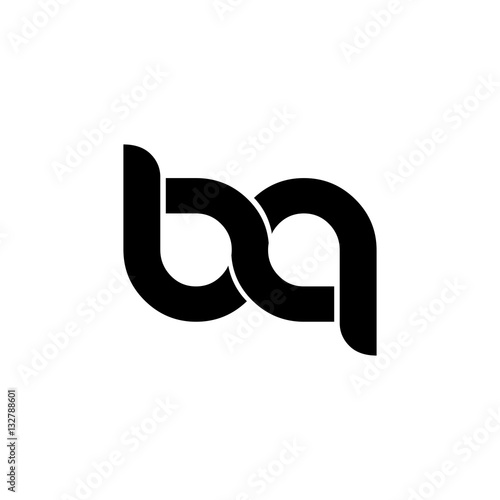 Initial Letter BA Rounded Lowercase Logo