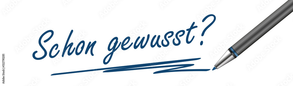 Schon gewusst Stift Adobe Stock