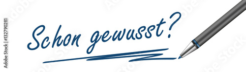 Schon gewusst - Stift