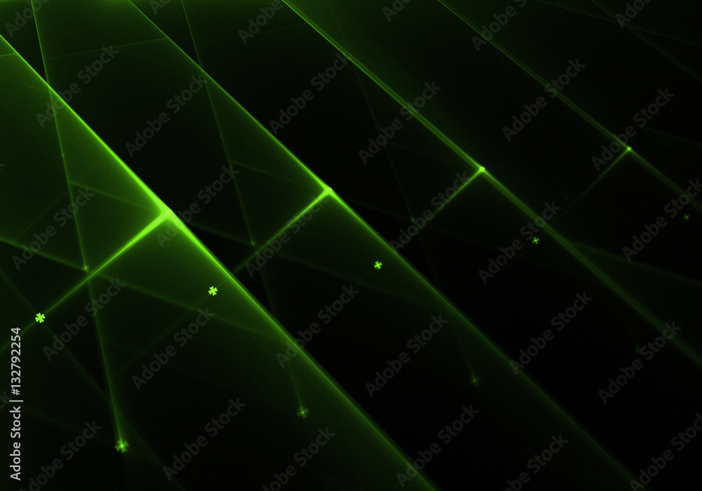 shiny green lights background