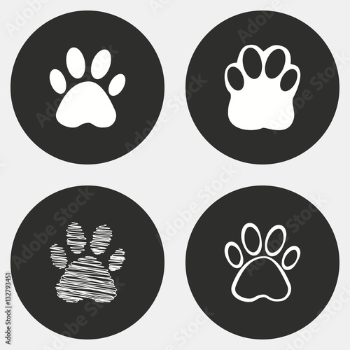 Paw - vector icon.
