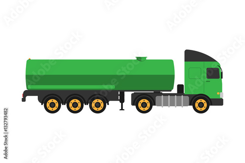 Gas oil truck vector illustration.