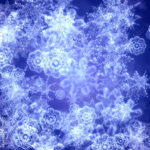 Blue Background with Snowflakes