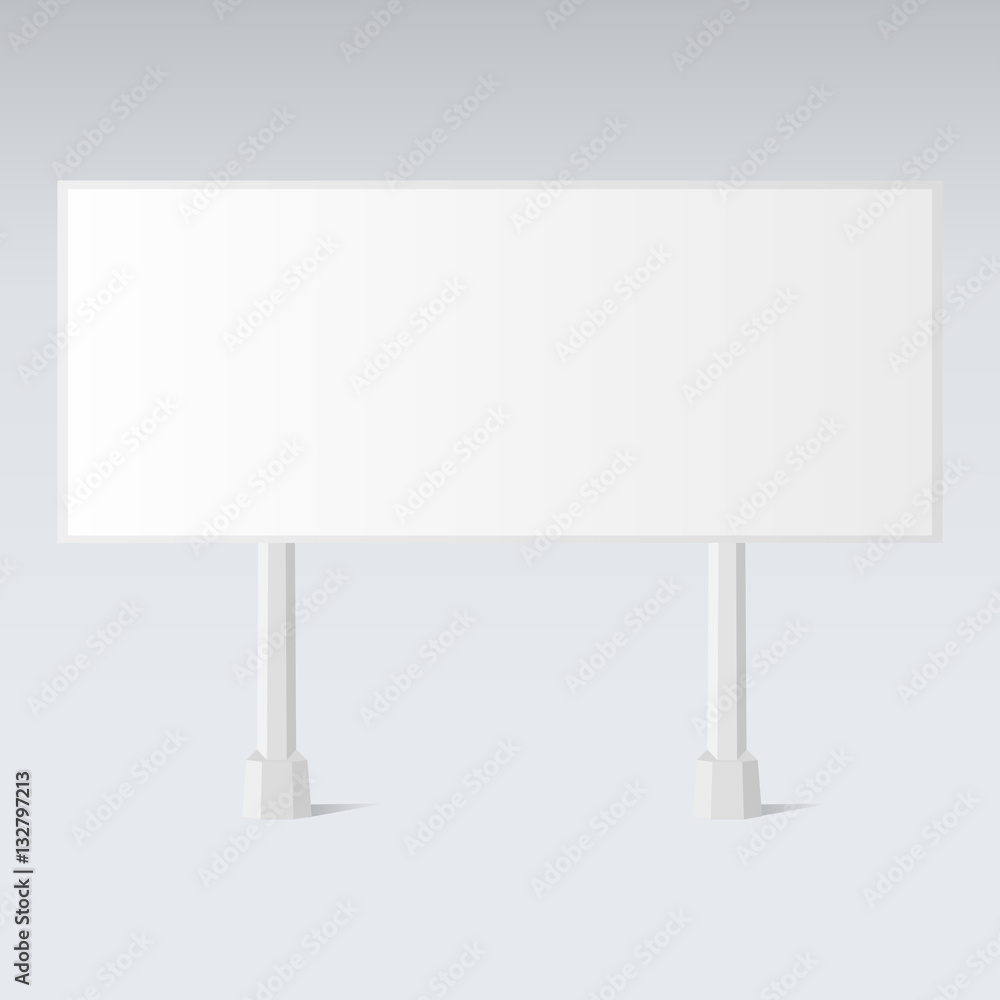 Blank billboard with two legs. Mockup for your advertisement and design Blank billboard with two legs. Mockup for your advertisement and design