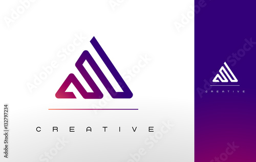 Letter A Monogram Logo Design.
