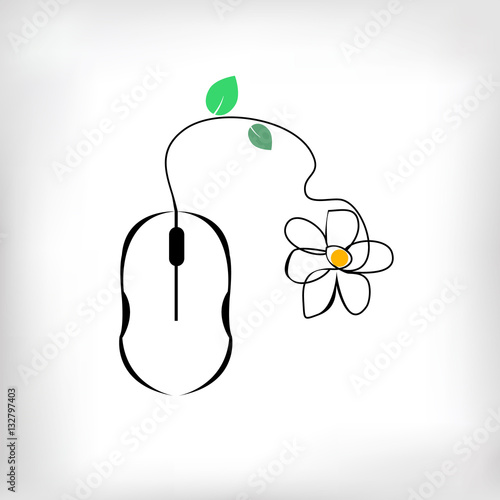Fototapeta Naklejka Na Ścianę i Meble -  vector plant flower floral daisy illustration nature