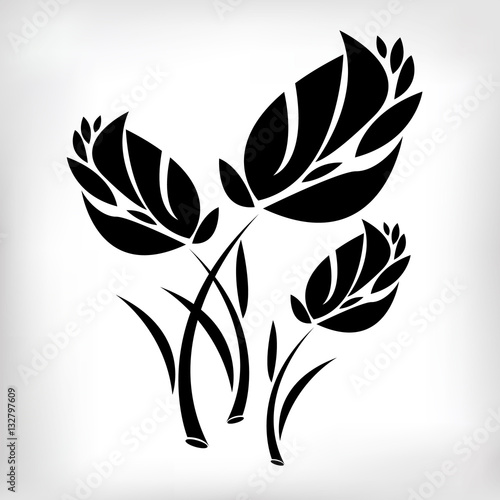 flower art illustration pattern bloom beauty green