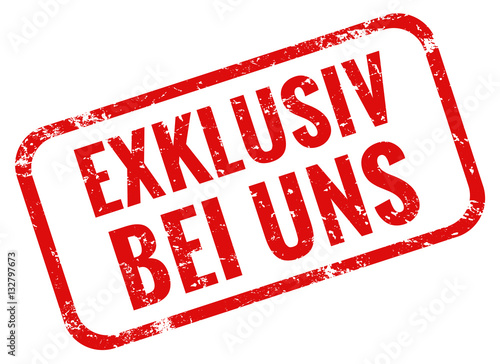 exklusiv bei uns Stempel rot
