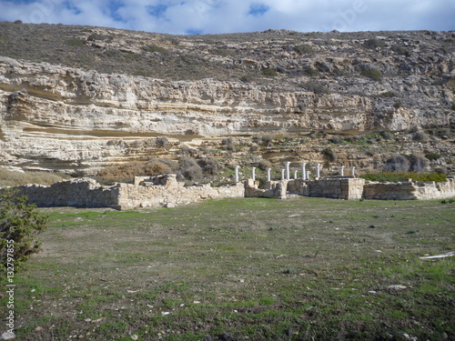 ancient greek excavation site kourion photo