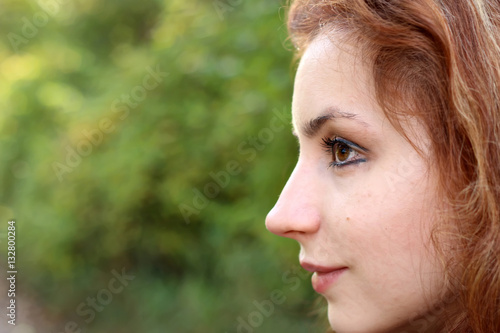 women portrait caucasian summer closeup