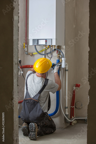Obraz na płótnie Professional plumber
w salonie