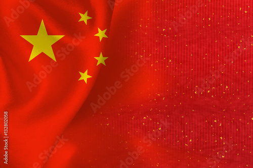 中国　 国　旗　背景