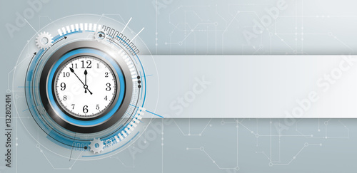 Dark Clock Circuit Board Banner