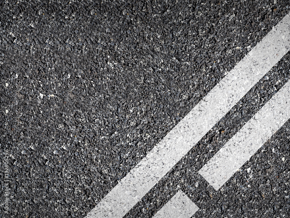 Fototapeta premium Asphalt Road Texture With WhiteStrip