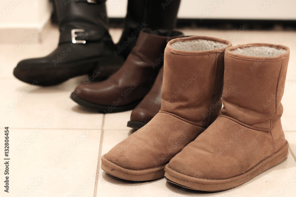 Three different female winter boots Three different female winter boots