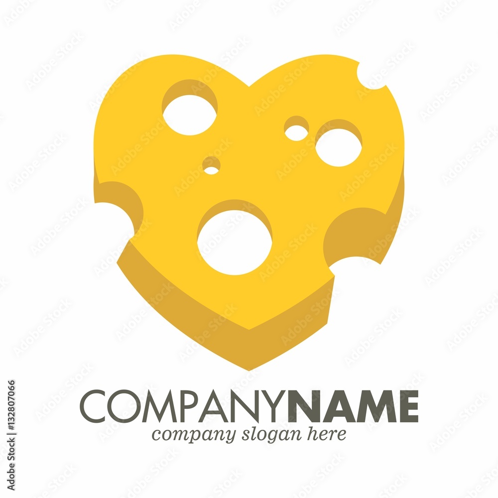 Fototapeta premium Cheese logo icon vector Template