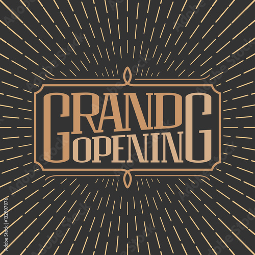 Grand opening vector banner, illustration, flyer, poster