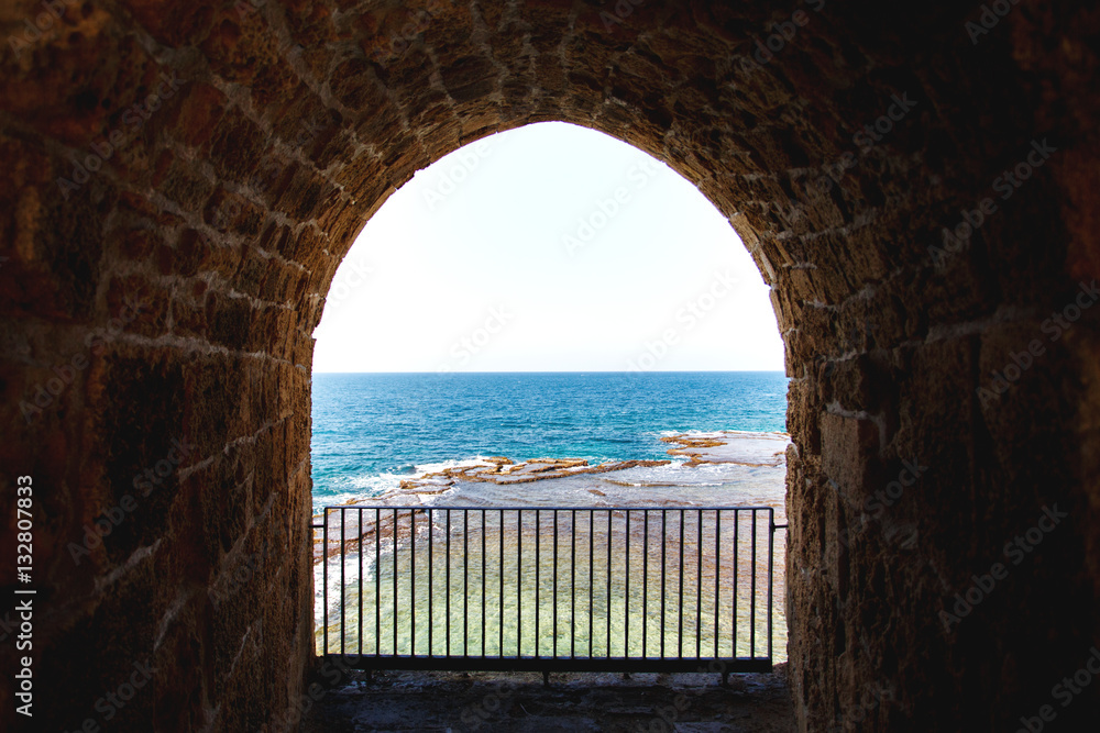 View on the sea from Acre fortification