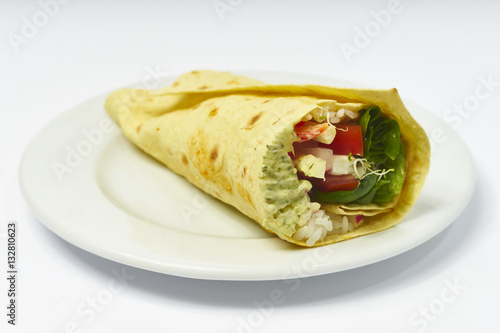 vegetarian roll sandwich