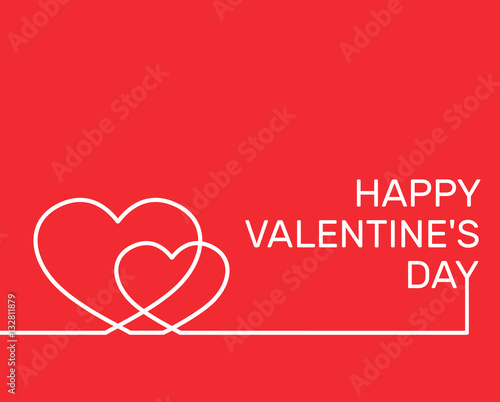 happy valentines day background design in simple line style