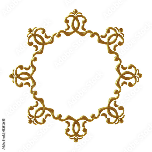 3d gold frame