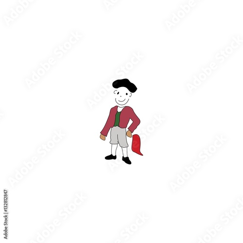 Cartoon style matador