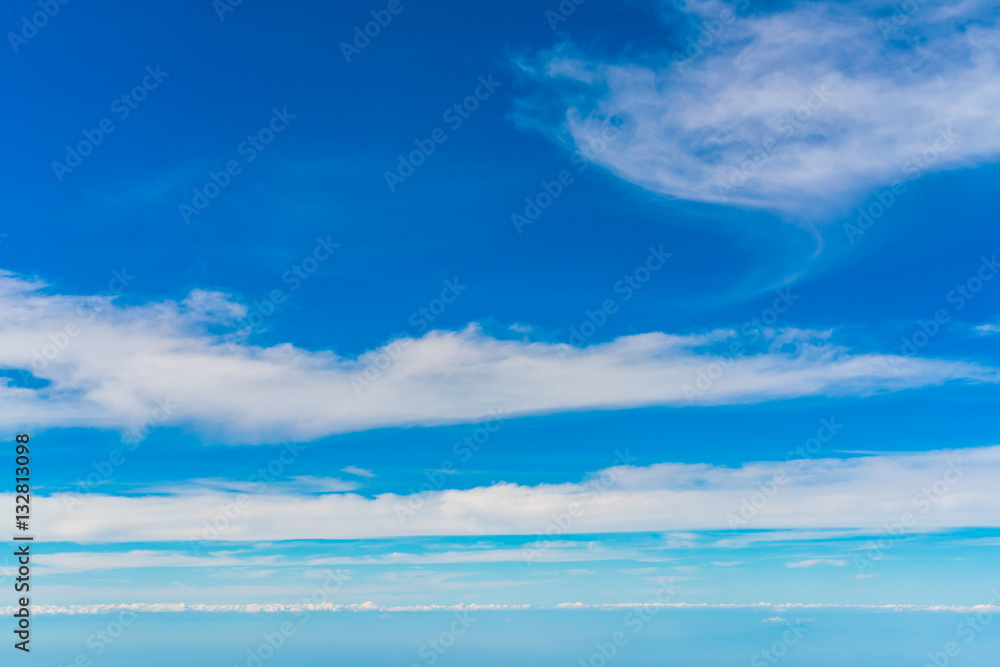 Cloud in blue sky . Cloud in blue sky .