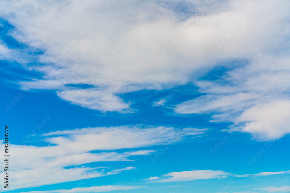 Cloud in blue sky . Cloud in blue sky .