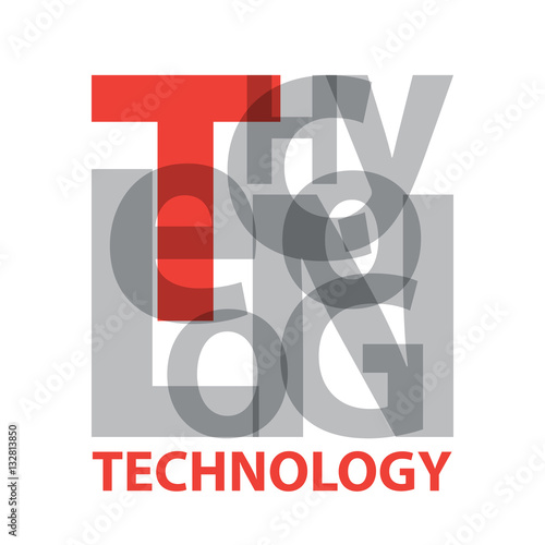 Vector technology. Broken text