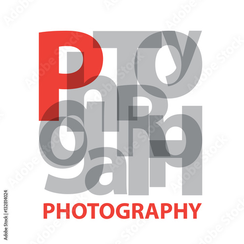 Vector photography. Broken text