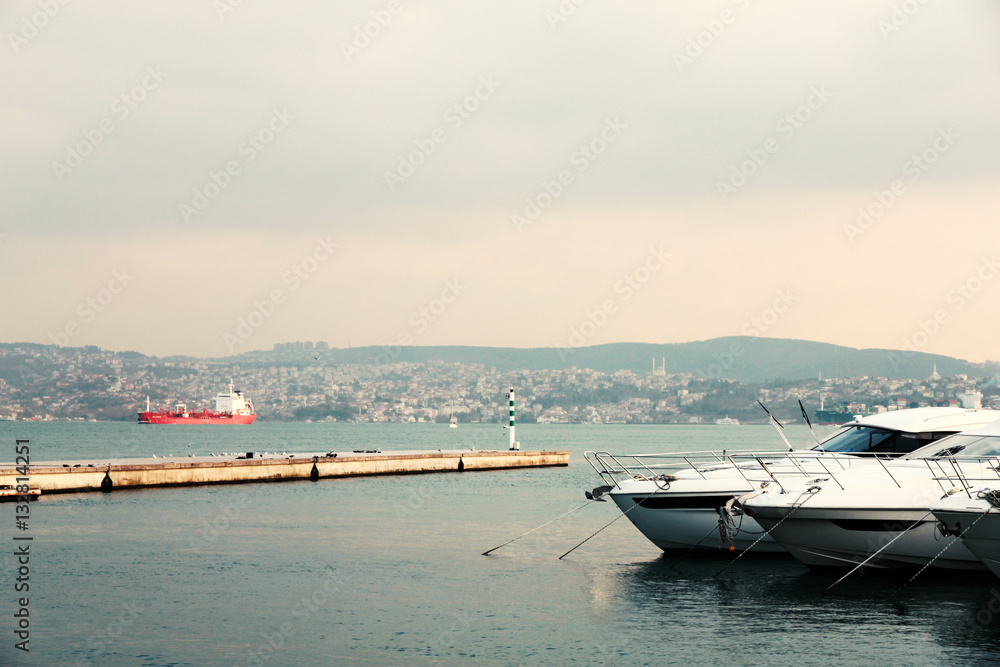 A winter day with boats and harbor