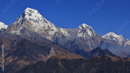 Annapurna South and Hiun Chuli  view from Mohare Danda