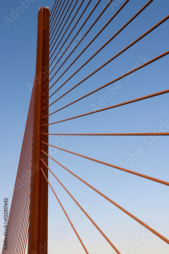 Fototapeta Naklejka Na Ścianę i Meble -  Pont a structure en acier