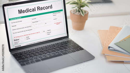 Medical Report Record Form History Patient Concept photo