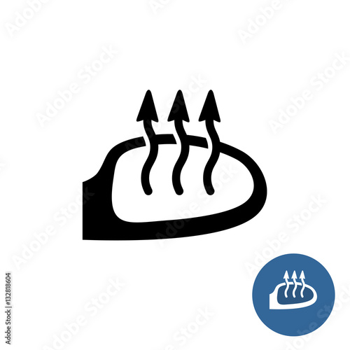 Car mirror heat icon