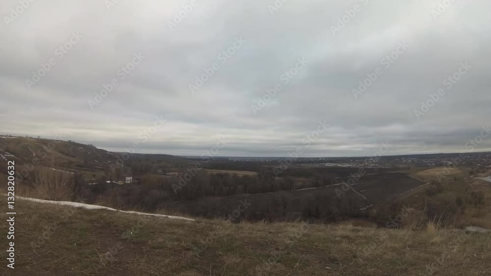 Panoramic views above the ukrainian village of rural housing near mountain. Panoramic views above the ukrainian village of rural housing near mountain.
