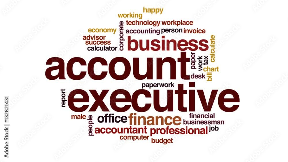 Account executive animated word cloud. Account executive animated word cloud.