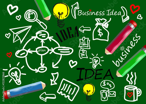 business vector idea icon symbol diagram technology