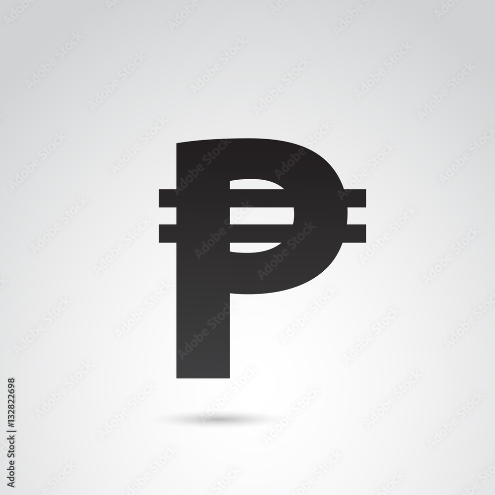 Peso vector icon. Peso vector icon.