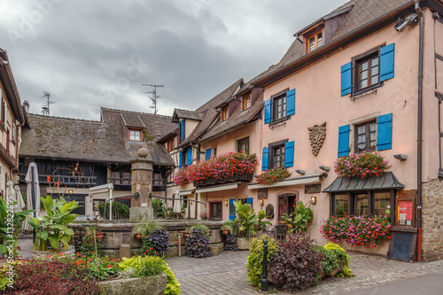 Courtyard in Eguisheim  Alsace  France