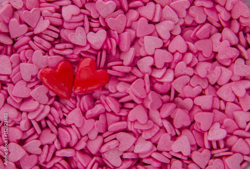 Lot of heart sweet candy
