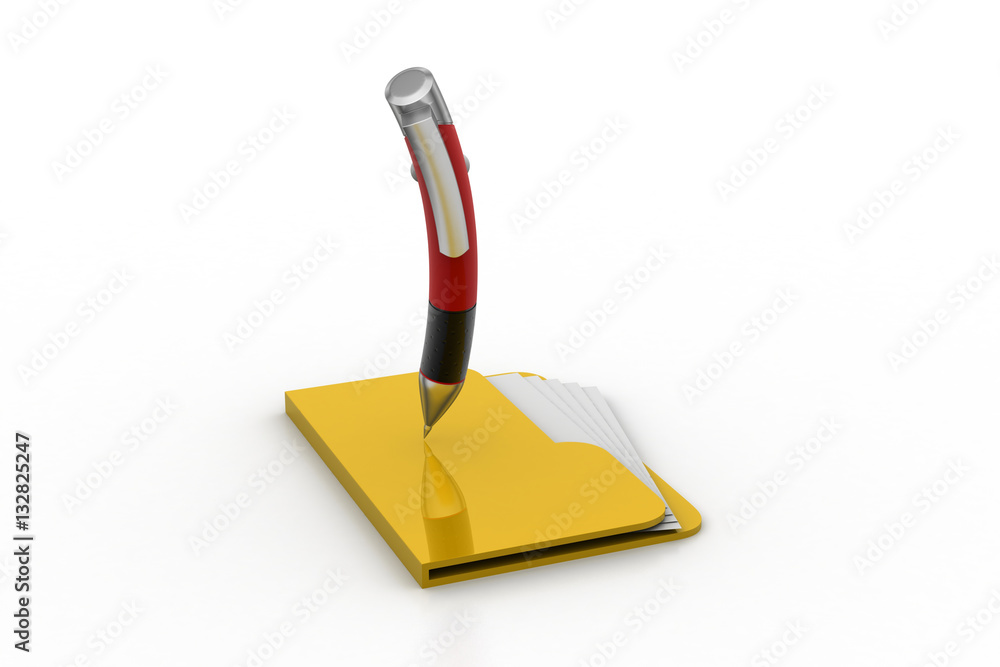 File folder with pen File folder with pen