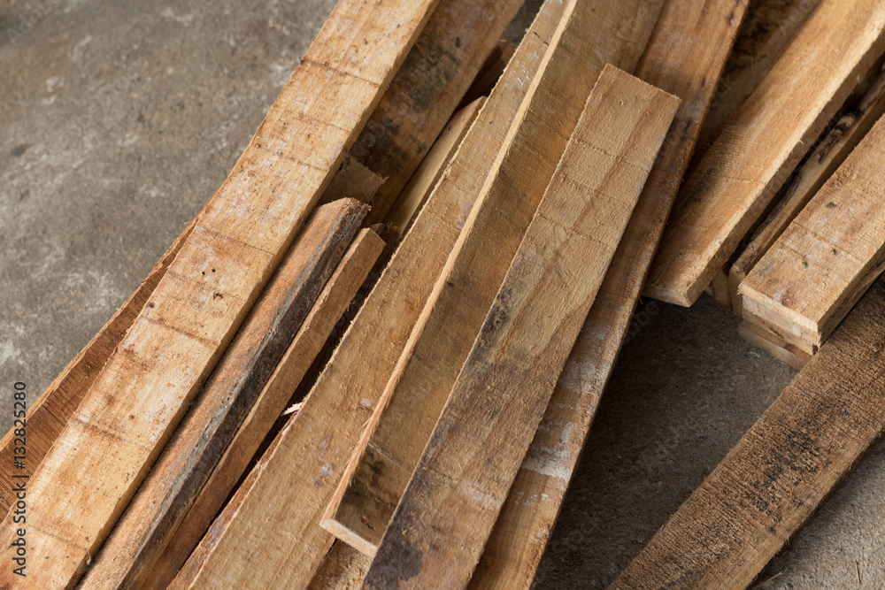 A pile of fresh wood plank A pile of fresh wood plank